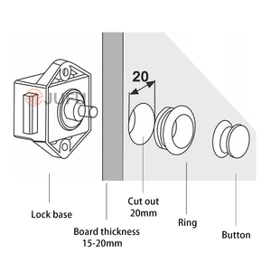 Fechadura de porta sem chave rv, fechadura de cilindro europeu, fechadura sem chave - Product Image 5