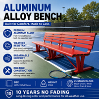 Banc de repos extérieur en alliage d'aluminium durable, anti-rouille et étanche pour terrains de tennis et parcs - Fournisseur OEM - Sièges professionnels pour stades