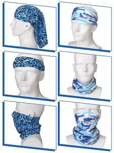 Pañuelo de tubo de Color blanco sólido negro personalizado, máscaras faciales, bufanda múltiple, pañuelo de pesca sin costuras, polaina para el cuello - Product Image 4