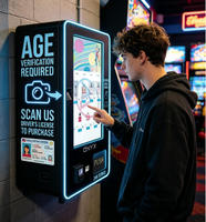 Vente flash aux États-Unis - Distributeur automatique mural avec écran tactile de 32 pouces, vérification d'âge 21+ 18+, avec éclairage LED pour les discothèques