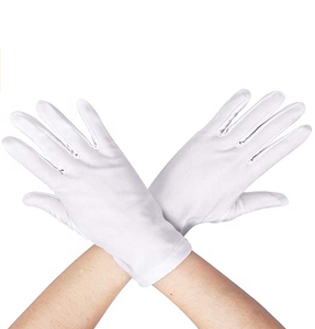 Le donne Bianche Breve Finger Polso Galateo Guanti di Raso Liscio Della Signora Del Partito di Sera Convenzionale Guanti <span class=keywords><strong>Da</strong></span> Sposa Nuziale Stretch - Product Image 1