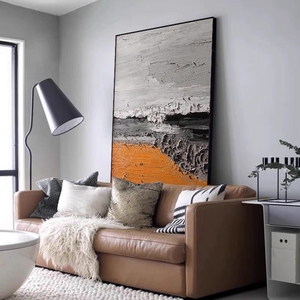 Nghệ Thuật Gốc Deco Hiện Đại Trừu Tượng 3D Kết Cấu Bóng Tối Đại Dương Sơn Dầu Chất Lượng Cao Vẽ Tay Vải Nghệ Thuật Tường Cho Treo - Product Image 3