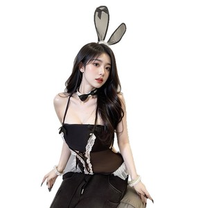 Costume de lapin Lemon Story pour femme, combinaison en maille transparente, lingerie sexy, ensemble de vêtements de nuit pour jeux de rôle - Product Image 4