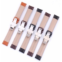Bracelet de montre en cuir véritable Lionorm avec fermoir papillon 17mm 20mm 21mm 23mm 24mm