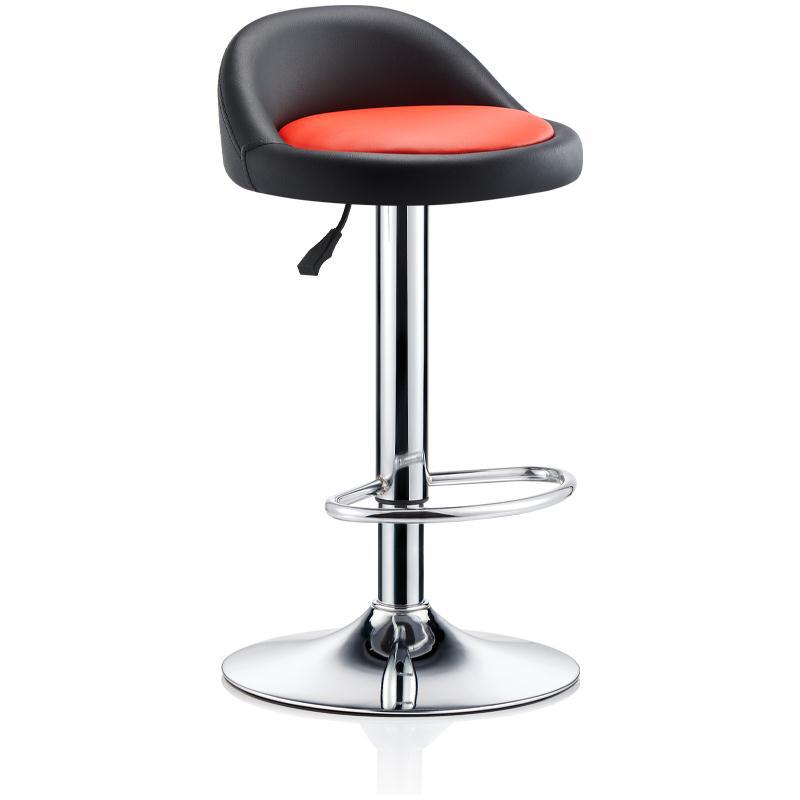 Alto asiento rojo trasero negro