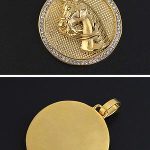 Colgantes de Acero Inoxidable con Diseño de Caballo, Chapados en Oro de 18K, Joyería con Forma de Animal Estilo Hip Hop para Mujeres, Hombres, Unisex, para Fiestas y Ocasiones - Product Image 3