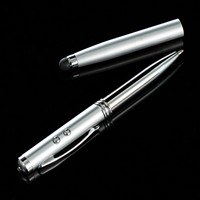 4 in 1 obor LED Universal logam campuran aluminium layar sentuh kapasitif untuk pena Stylus pulpen Laser Pointer untuk semua ponsel