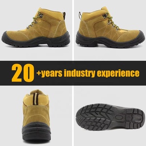 Chaussures de sécurité mi-montantes Tiger Master pour hommes, avec embout en acier, anti-perforation, en cuir suédé <span class=keywords><strong>jaune</strong></span>, semelle en PU résistante à l'huile et antidérapante - Product Image 2