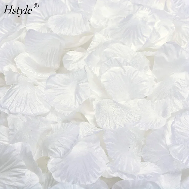 2200 Buah Dekorasi Bunga Pernikahan Kelopak Mawar Sutra Dekorasi Pesta Pernikahan Kelopak Sutra (Putih) FZH339