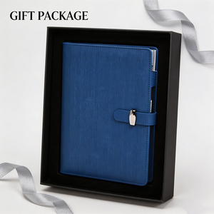 Blue PU Leather Hardcover Organizer Planner with <b>Magnetic</b> Buckle Closure - Product Image 6