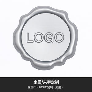 Autocollants de sceau de cire personnalisés, forme irrégulière, impression en relief, étiquettes de scellement en plastique pour mariage, fermeture d'enveloppe - Product Image 5