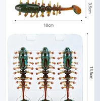 Nouvelle leurre souple artificielle en TPE en forme de concombre de mer à queue de pagaie, leurre bionique pour la pêche en eau douce avec hameçons, leurre minnow