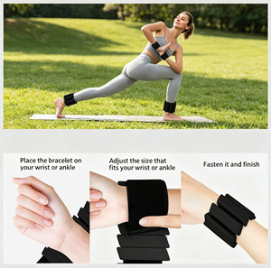 Bracelets de musculation lestés pour femmes, poids réglables en silicone en forme de losange pour chevilles, pour yoga et fitness - Product Image 2