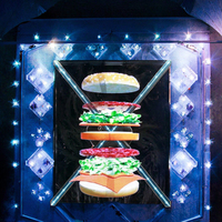Équipement publicitaire OEM d'usine, stand, hologramme pas cher, application Wifi, 1080P, ventilateur d'affichage holographique de Noël, projecteur holographique 3D