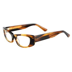 Vintage Acetate Optical Unisex's Ultra-light Myopic Eyewear Nearsighted Glasses Frame Wholesale Rectangle Eyeglass Frames