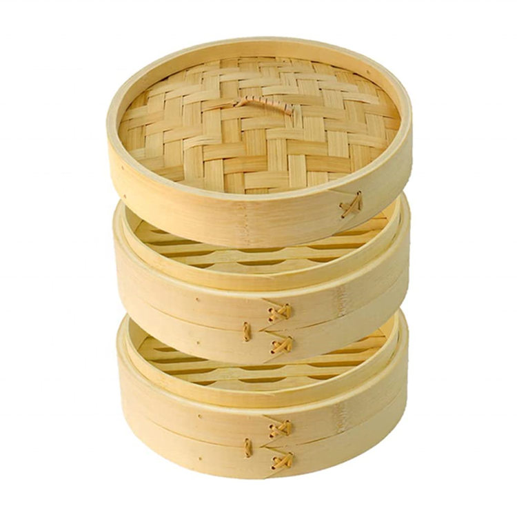 Прочная Бамбуковая Пароварка, корзина для вареников и закусок, пароварка подходит для приготовления овощей