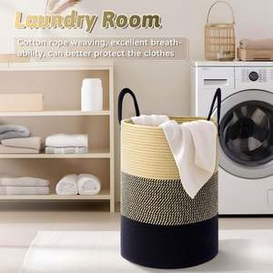 Cestas Best Choice, Cesta <span class=keywords><strong>de</strong></span> Jacinto Blanco <span class=keywords><strong>para</strong></span> <span class=keywords><strong>Ropa</strong></span> <span class=keywords><strong>Sucia</strong></span>, <span class=keywords><strong>para</strong></span> <span class=keywords><strong>Niñas</strong></span>, Organizador <span class=keywords><strong>de</strong></span> Bolsas, Baño, Color Natural, Almacenamiento Ovalado <span class=keywords><strong>de</strong></span> Mimbre Tejido - Product Image 2