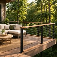Poteau de garde-corps en acier inoxydable XYF 316 pour balcon, câble métallique 3 mm, sur mesure