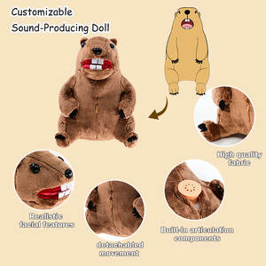 Индивидуальная плюшевая игрушка-мармот для уюта и комфорта, уникальный дизайн, реалистичная, очень мягкая, плюшевая, сетчатая, для снятия стресса, интерактивная - Product Image 2