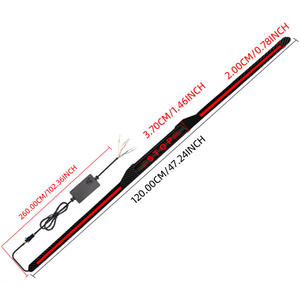<span class=keywords><strong>WITECH</strong></span> Fourniture Exclusive Nouveau Spoiler Arrière en Fibre de Carbone avec Lumière 6V Garantie 1 An Universel Lumière LED Séquentielle Type Traversant YT-16 - Product Image 4