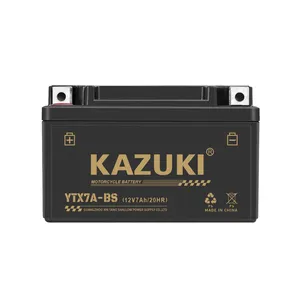 คาซูกิ YTX7A แบตเตอรี่รถจักรยานยนต์สกู๊ตเตอร์จักรยาน MF 12V7AH แบตเตอรี่ตะกั่วกรดปิดผนึกแห้ง