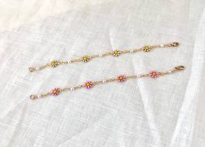 Chỉ U Vàng Hoa Vòng Đeo Tay Món Quà Sinh Nhật Trẻ Em Của Màu Hồng Trắng Daisy Vòng Đeo Tay Ngọt Ngào Dễ Thương Bé Vòng Đeo Tay Cho Cô Gái - Product Image 6