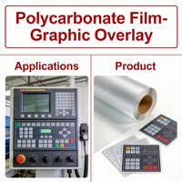 Film en polycarbonate pour superposition graphique, membrane PC mate pour panneau de commande CNC, clavier, plaque frontale, imprimable sur soie et taille personnalisée