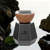 Diffuseur d'aromathérapie en verre pour voiture avec couvercle en bois, éliminateur d'odeurs par évaporation naturelle, rafraîchisseur d'air pour voiture