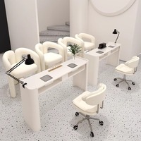 Table de Manucure Simple Design Spa Turquoise Avec Rangement Verte OEM ODM Vente Directe d'Usine