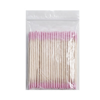 100 écouvillons pointus à double extrémité (7 cm) à usage unique pour le nail art, le maquillage, les applications sur les cils et le nettoyage sous les ongles