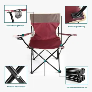 <span class=keywords><strong>Chaise</strong></span> <span class=keywords><strong>pliante</strong></span> portable légère de haute qualité <span class=keywords><strong>pour</strong></span> le <span class=keywords><strong>camping</strong></span> en plein air, la pêche, les pique-niques, vente en gros, mobilier d'extérieur en tissu Oxford - Product Image 1