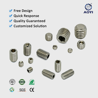 Vis sans tête hexagonale à six pans creux en acier inoxydable 304 OEM M3-10MM, système métrique, finition passive, filetage standard