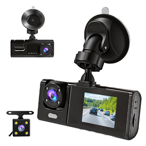 Caméra embarquée multifonctionnelle à forte aspiration 640480P avec carte 128G, caméra de tableau de bord intelligente professionnelle 3 en 1, DVR automatique pour voiture - Product Image 1