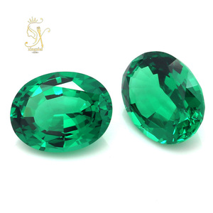 Takı yapımı için yüksek kalite gevşek Nano taş Oval kesim taş 2*3mm ~ 15*20mm zümrüt yeşil Nano taş - Product Image 3