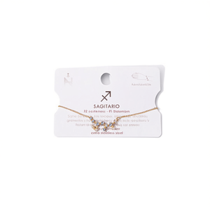 Bracciale Sagittario in Acciaio Inossidabile con Diamanti, Gioiello Costellazione, Regalo Unisex, Bracciale Classico a Catena - Product Image 2