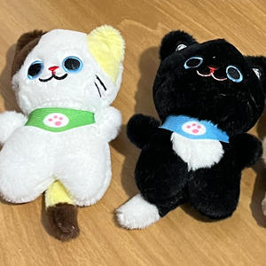 Jinnew Kawaii Cartoon Eco-Friendly 3D Anime Cute Stuffed Animal Brown Black Cat Doll Custom Plush Keychain Promotional Toy - Product Image 2