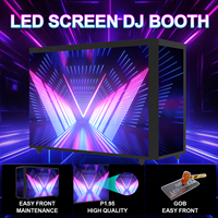 Pantalla LED Portátil de 6 Pies para Cabina de DJ, Consola Profesional con Soporte, Control por Aplicación SDK 5G/WiFi para Clubes, Bodas y Fiestas