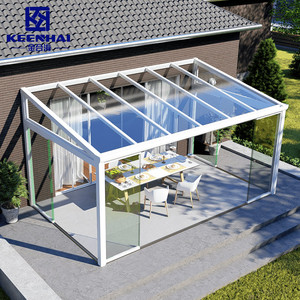 <span class=keywords><strong>Sunrooms</strong></span> case di vetro Veranda giardino in alluminio su misura prendisole retrattile case di vetro - Product Image 5