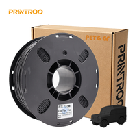 Filament d'imprimante 3D PRINTROO en plastique technique, faible déformation, résistance à la chaleur, 1 kg, 1,75 mm, PETG-GF, série fibre de verre blanche
