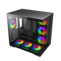 JNP-C708Mid Tower ATX Gaming Case Full View Tempered Glass ARGB Sync 360 Water Cooling Support