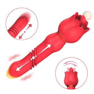 Vibrador de Silicona de Alta Calidad con Doble Masaje, Forma de Rosa de Loto, Estimulación Dual para Mujeres - Product Image 1