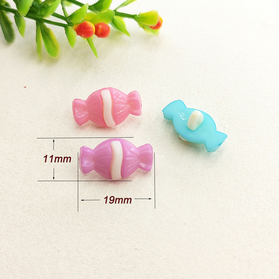 Wholesale 19mm Novelty Shank Two-Tone Candy Buttons with White Stripe ...