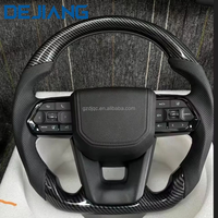 Volant en cuir en fibre de carbone de forme D de haute qualité fourni par l'usine DEJIANG pour Corolla Land Cruiser GR Prado