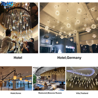 Lámpara Colgante de Cristal LED, Ahorro de Energía, Temperatura de Color Ajustable, Ángulo de Haz de 360°, 2 Años de Garantía, Diseño Moderno
