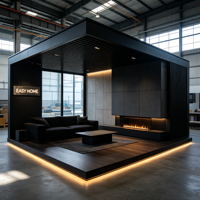 Maison préfabriquée extensible de 20 pieds avec un intérieur de salon moderne
