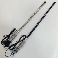 Nouvelle antenne de véhicule tout-terrain, antenne décorative épaissie, installation sans perte, pare-chocs avant, noir/argent