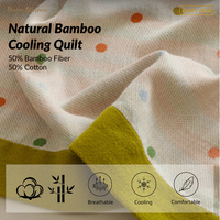 Selimut Lempar Musim Panas DL Reversible dari Viscose Bambu & Katun - Bernapas, Ringan, Sentuhan Dingin OEM