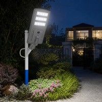 Lampu Jalan Tenaga Surya Terintegrasi 300W-600W IP65 Bersertifikasi CE Sensor Radar Microwave Kontrol Cerdas Lampu Jalan Raya Umum