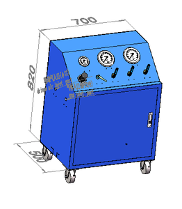 Systèmes de surpression d'azote, d'hydrogène, d'oxygène et d'air haute pression avec contrôle PLC manuel, conception de pompe à piston, source d'alimentation pneumatique - Product Image 5