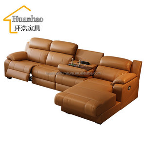 Ensemble de canapé inclinable électrique <span class=keywords><strong>en</strong></span> forme de L moderne, système de cinéma maison intelligent, <span class=keywords><strong>cuir</strong></span>, deux places, réglable, couleur personnalisée - Product Image 2